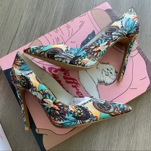 Sz7 NWB Jeffrey Campbell Turquoise Art Deco Dulce Pump